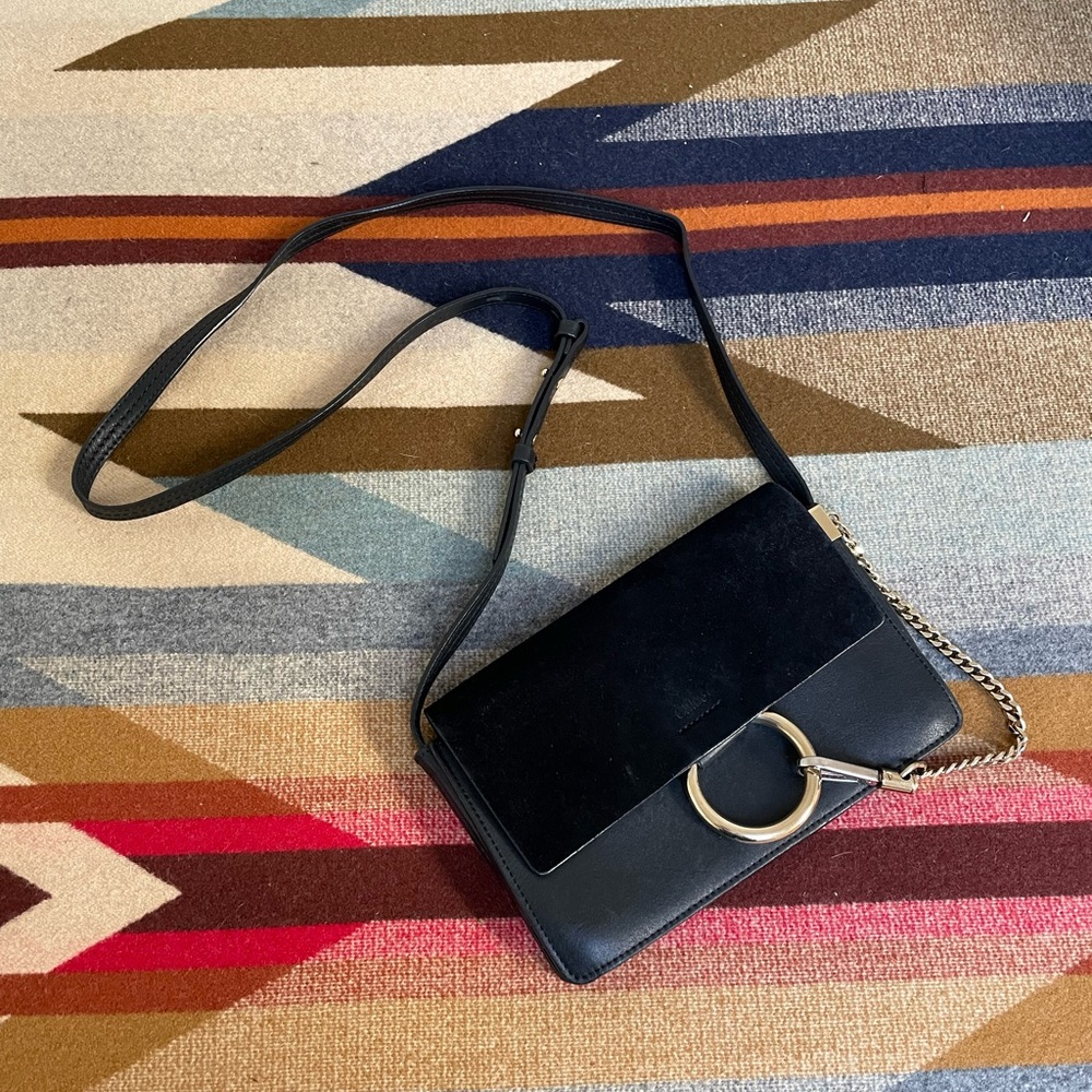 Chloe Black Leather Shoulder Bag